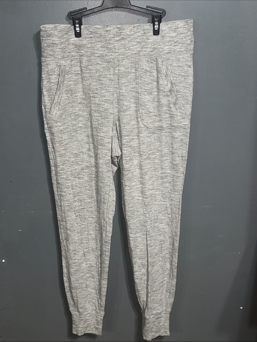 Athleta Light Gray Marled Jogger Pants